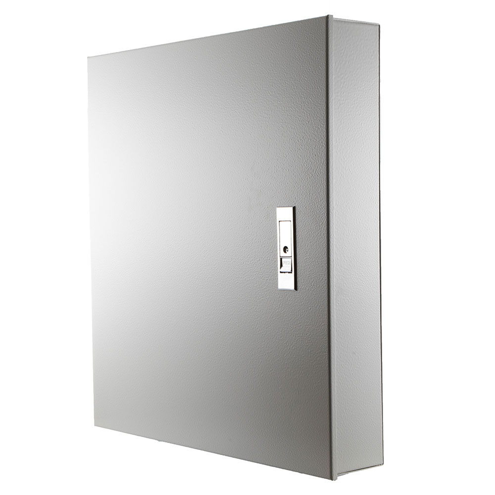 Fiber Enclosure Stainless Steel, 24 Ports, empty with splice tray and adapter panels