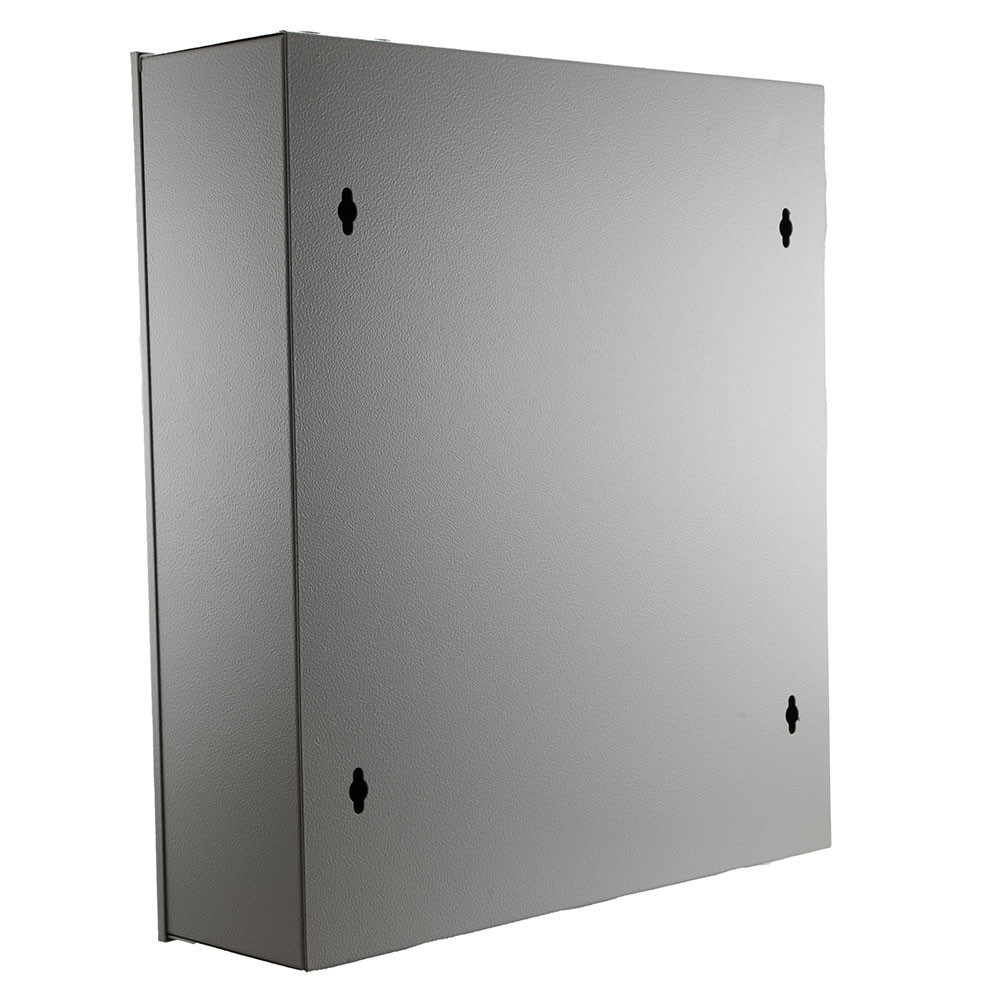 Fiber Enclosure Stainless Steel, 48 Ports, empty with splice tray and adapter panels