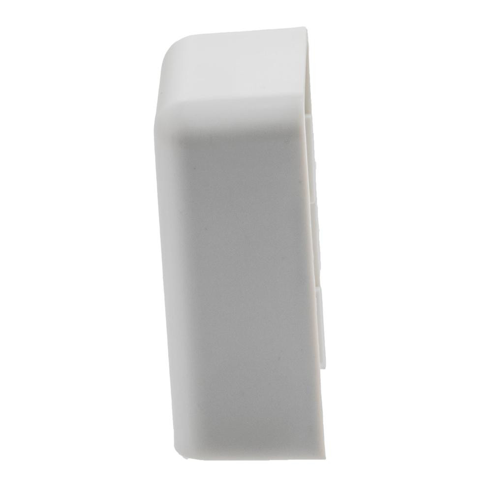 Raceway End Cap 2x3.5cm, White