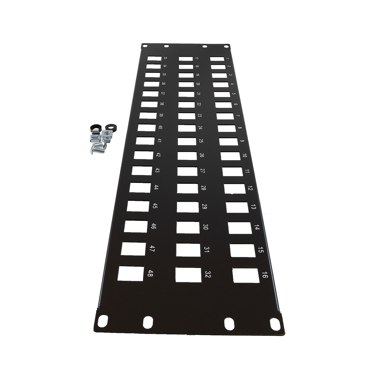 3U (5.25") 19 Inch Panel with 48 Keystone Openings