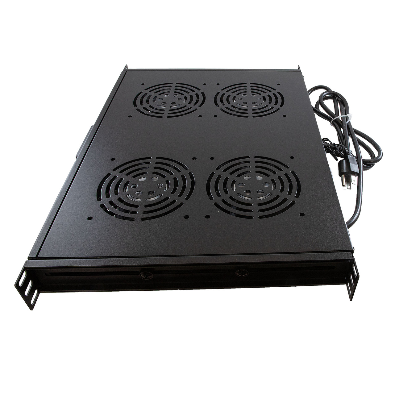 1U 110V AC/EC Four Fan Unit - UL Power Cord US, Thermostat