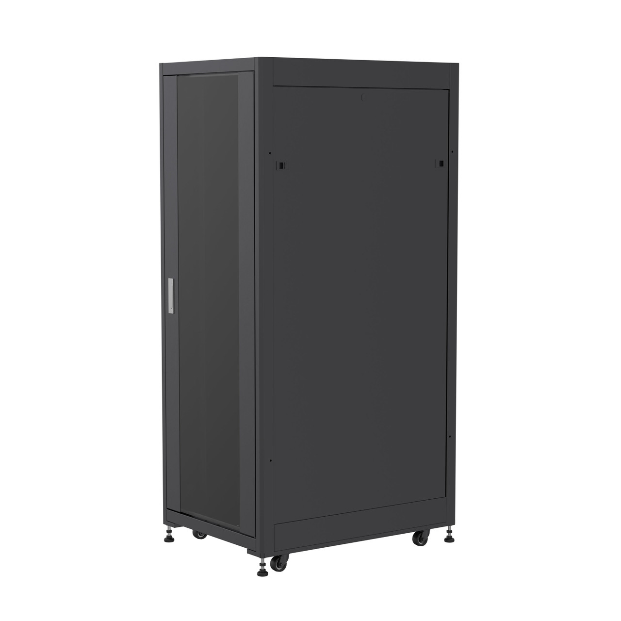 32U Network Cabinet, Quick Assembly, 31.5 in. depth, Black