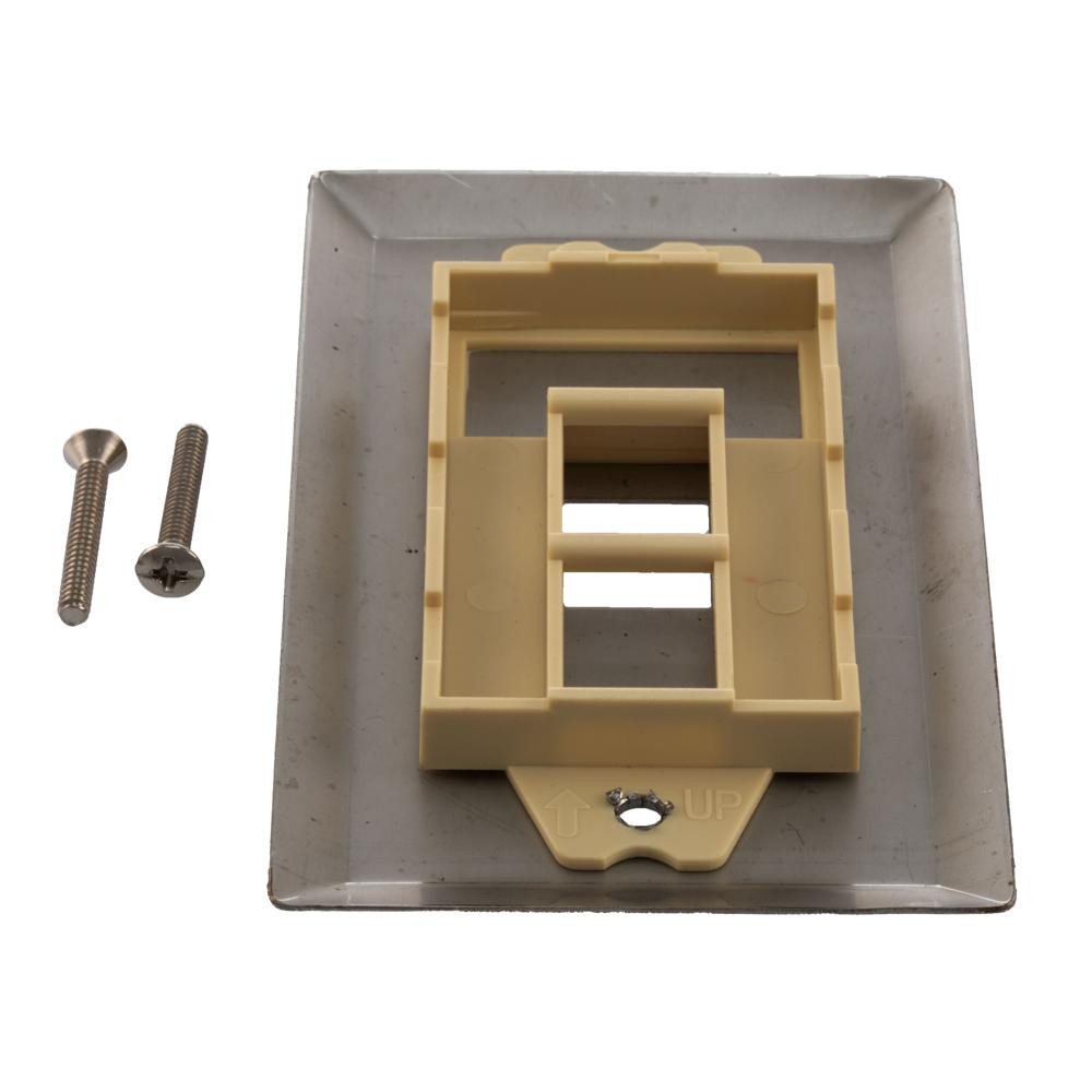 Stainless Wall Plate for 1 Keystone Jack 10Pk