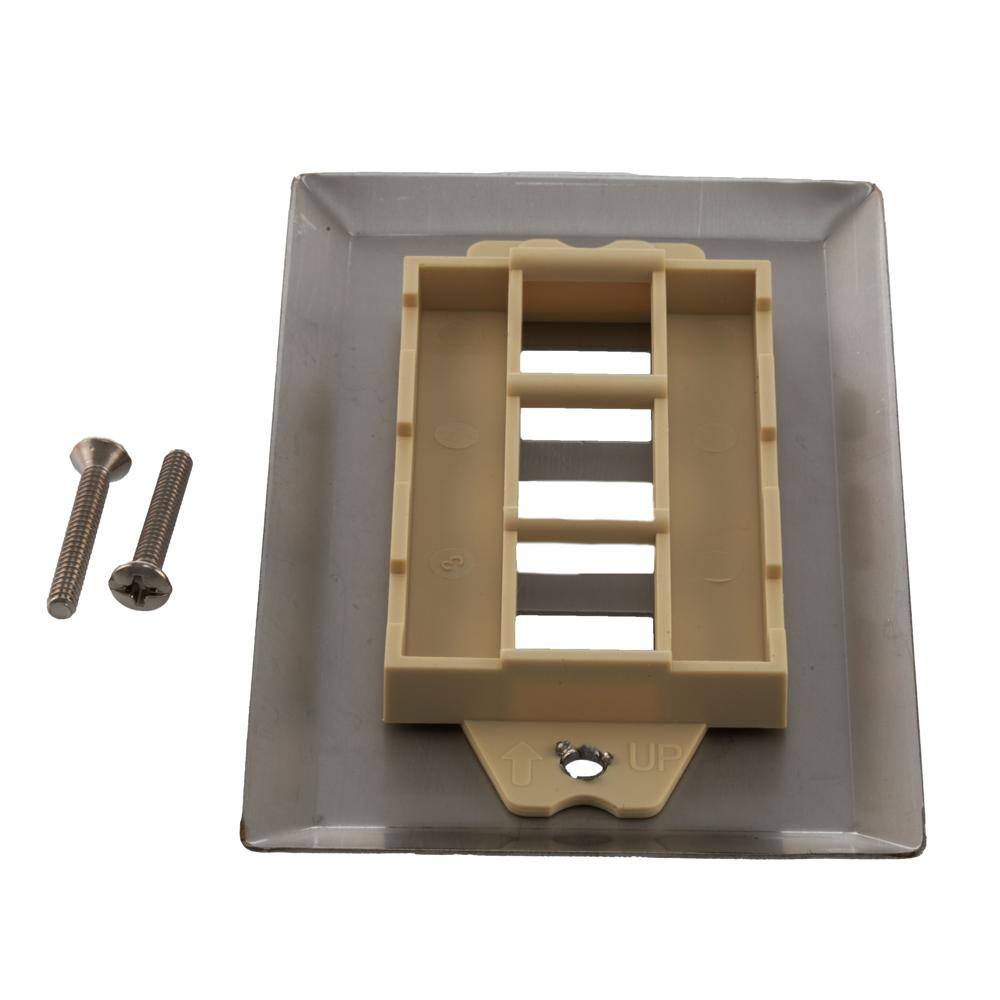 Stainless Wall Plate for 3 Keystone Jack 10Pk