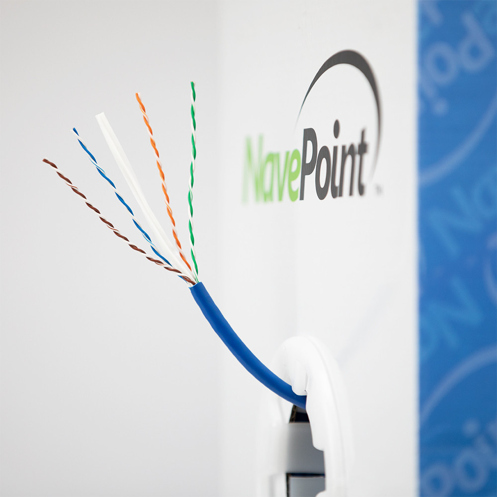 Cat6 Plenum (CMP), 1000ft, Blue, Solid Bare Copper Bulk Ethernet Cable, 550MHz, 23AWG 4 Pair, Unshielded Twisted Pair (UTP)