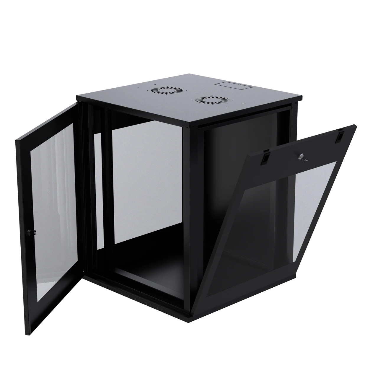 15U ProV2 Wall Mount Network Server Data Cabinet 24-inch Perforated Door Locking Key