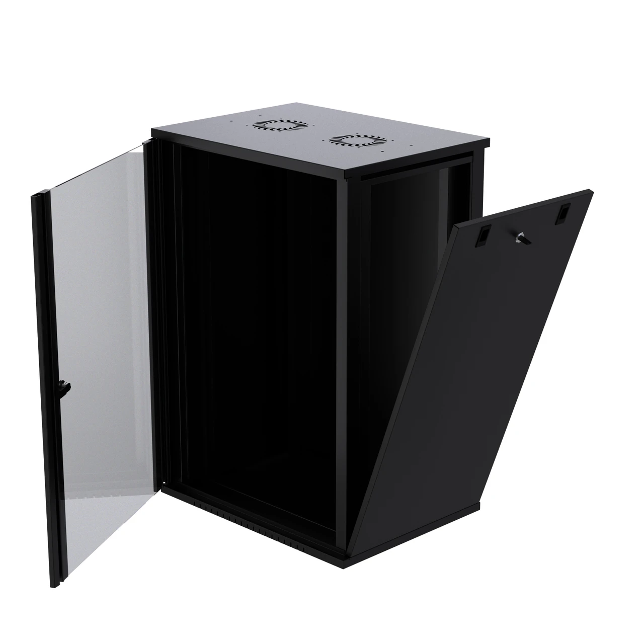 18U ProV2 IT Wall Mount Network Server Data Cabinet Rack Glass Door Locking Lock & Key