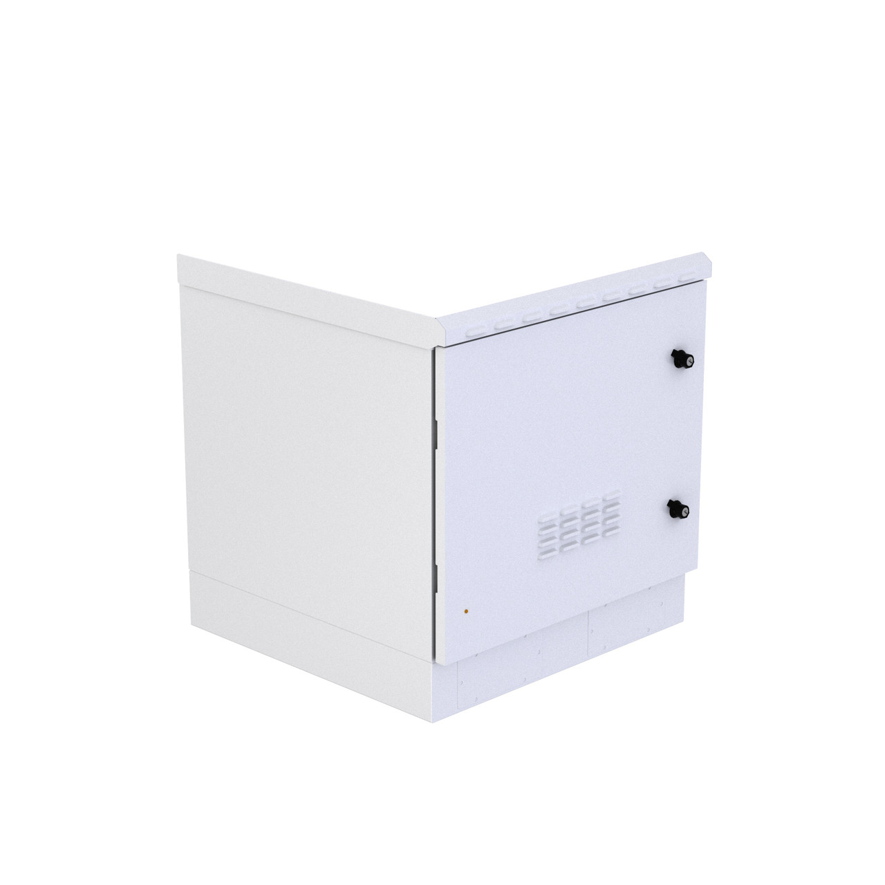 Outdoor, 9U, 600mm deep, Cage Nut, Fans w/ temp control, Floor Standing, White