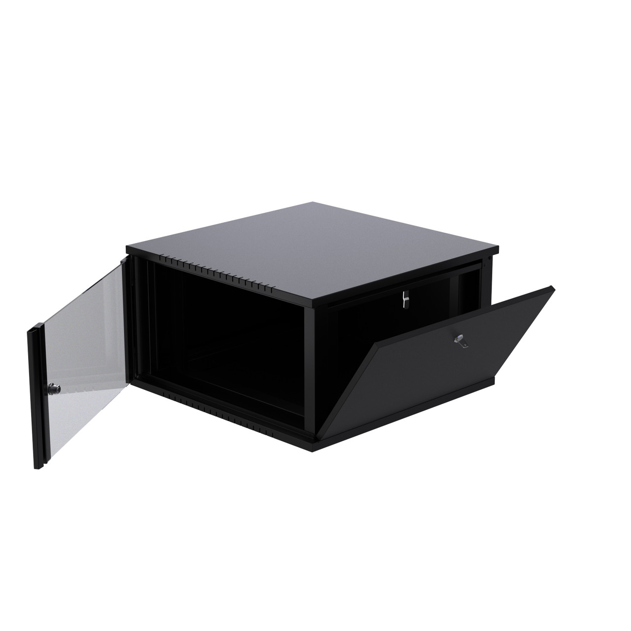 6U ProV2 IT Deluxe Wall Mount Network Server Data Cabinet Rack Glass Door Lock & Key