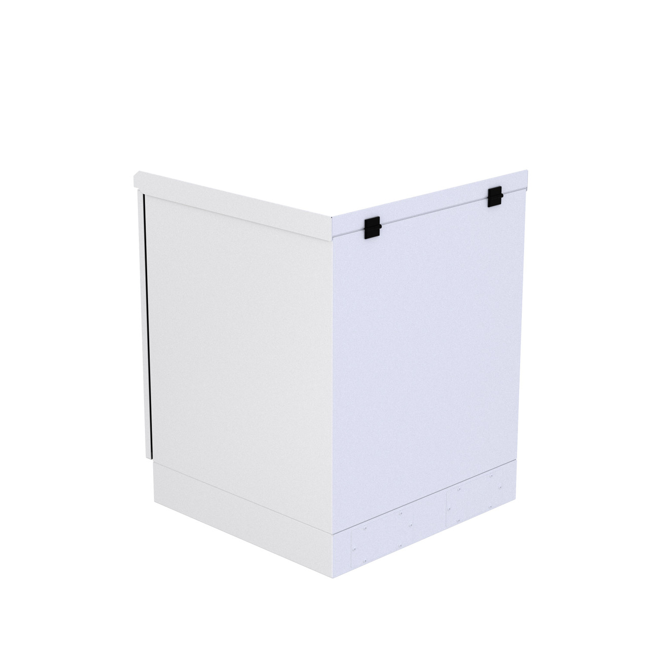 Outdoor, 12U, 600mm deep, Cage Nut, Fans w/ temp control, Floor Standing, White