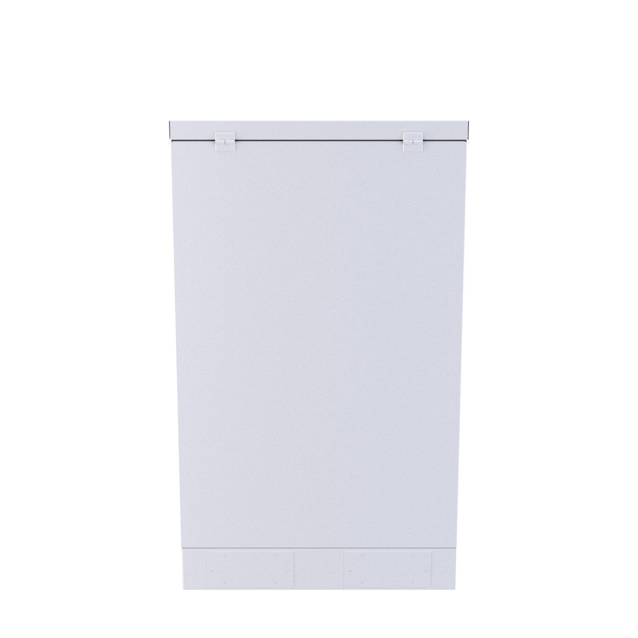 Outdoor, 18U, 600mm deep, Cage Nut, Fans w/ temp control, Floor Standing, White