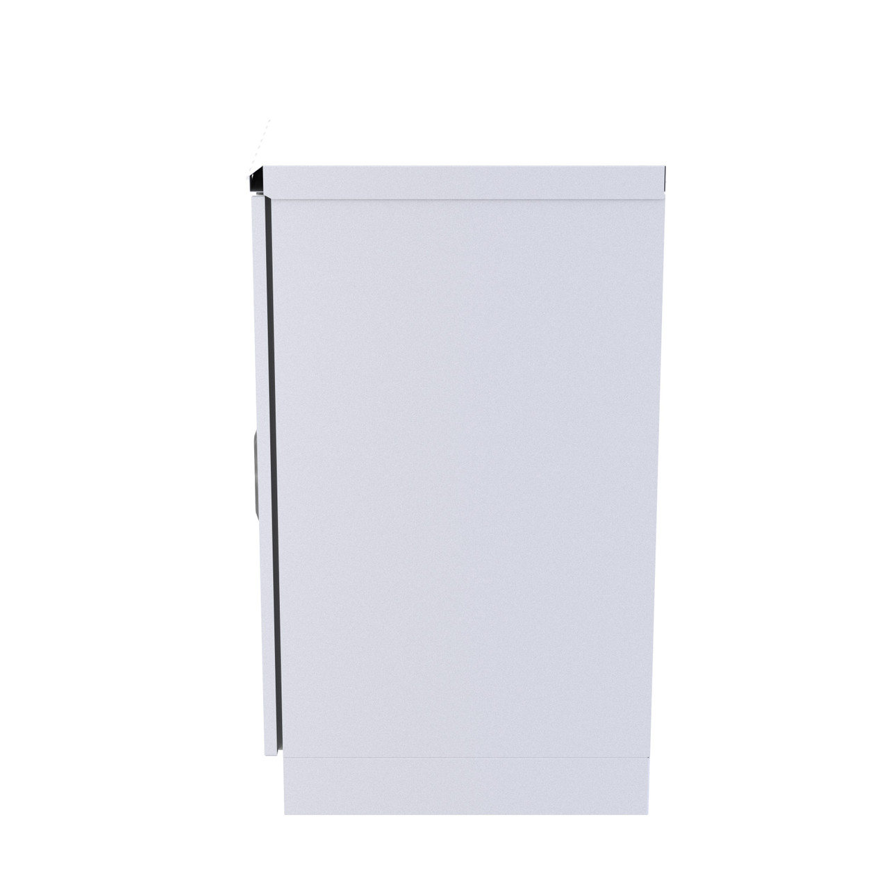 Outdoor, 18U, 600mm deep, Cage Nut, Fans w/ temp control, Floor Standing, White