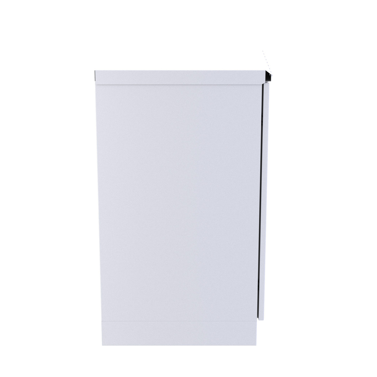 Outdoor, 18U, 600mm deep, Cage Nut, Fans w/ temp control, Floor Standing, White