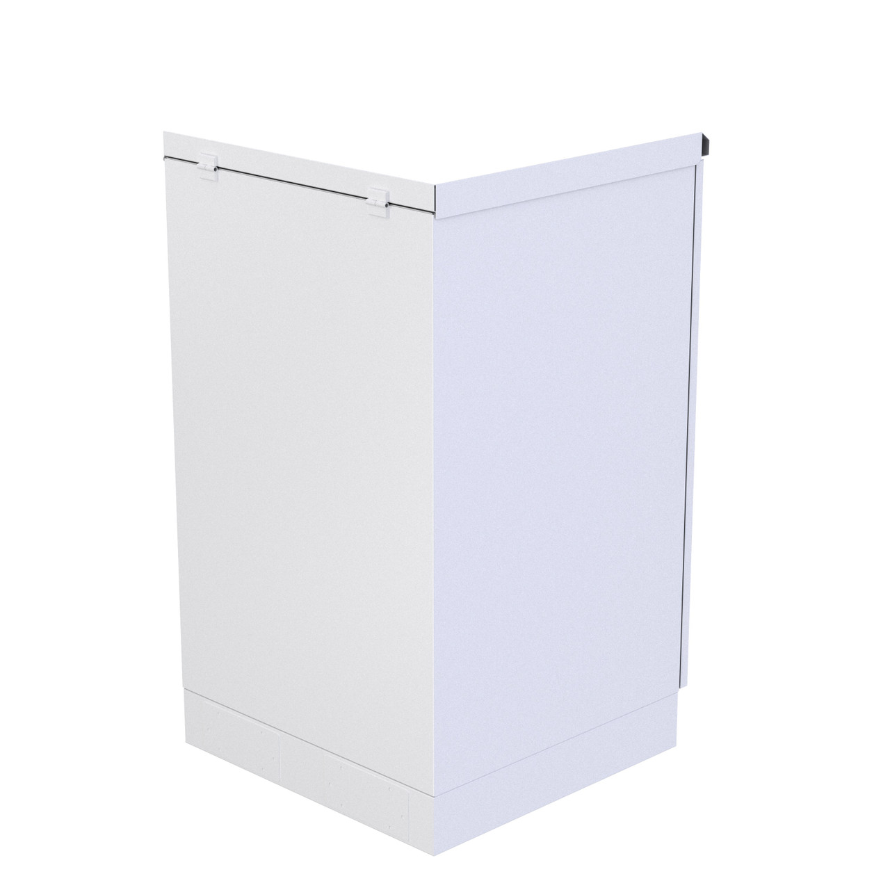 Outdoor, 18U, 600mm deep, Cage Nut, Fans w/ temp control, Floor Standing, White