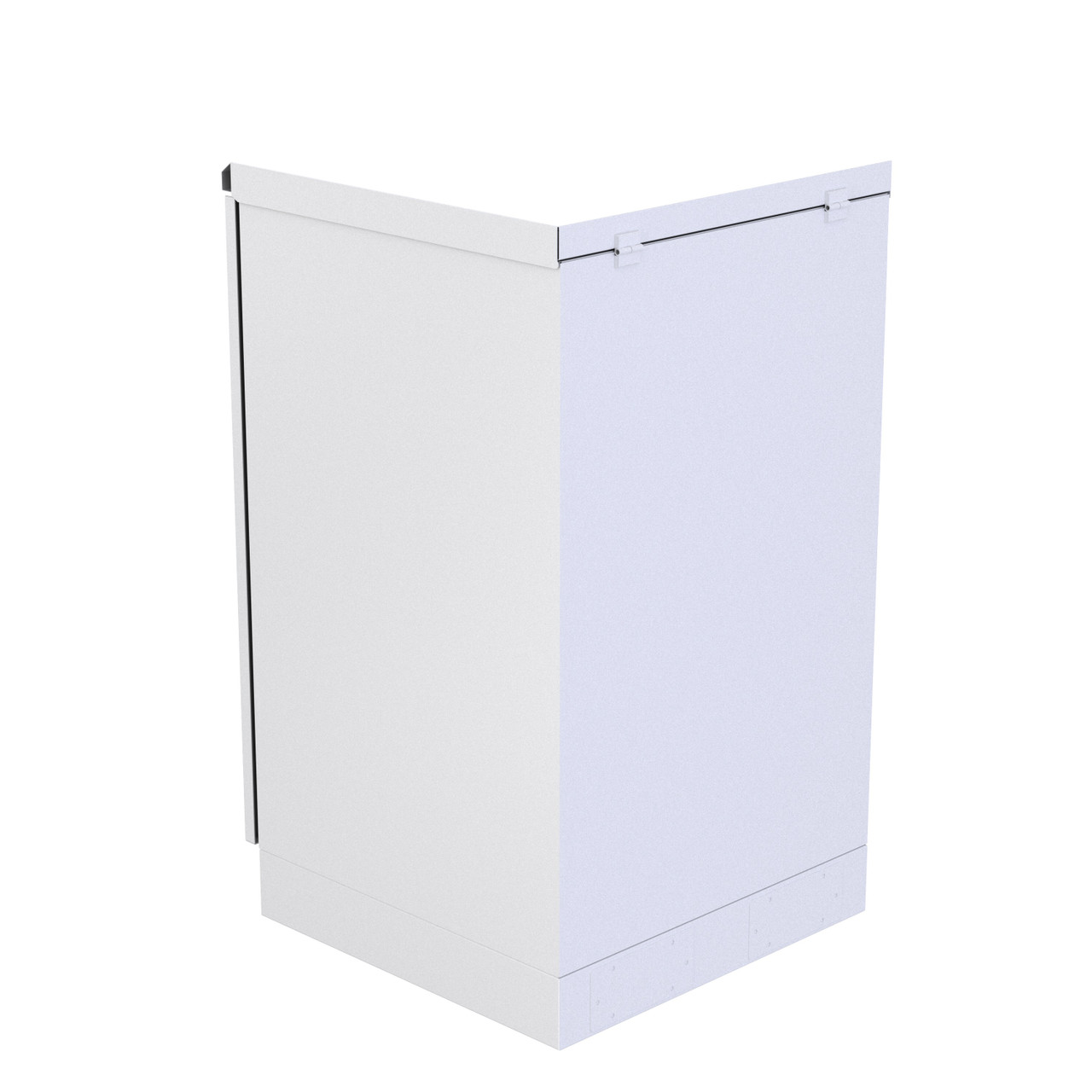 Outdoor, 18U, 600mm deep, Cage Nut, Fans w/ temp control, Floor Standing, White