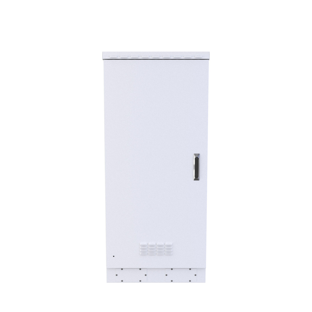Outdoor, 26U, 600mm deep, Cage Nut, Fans w/ temp control, Floor Standing, White