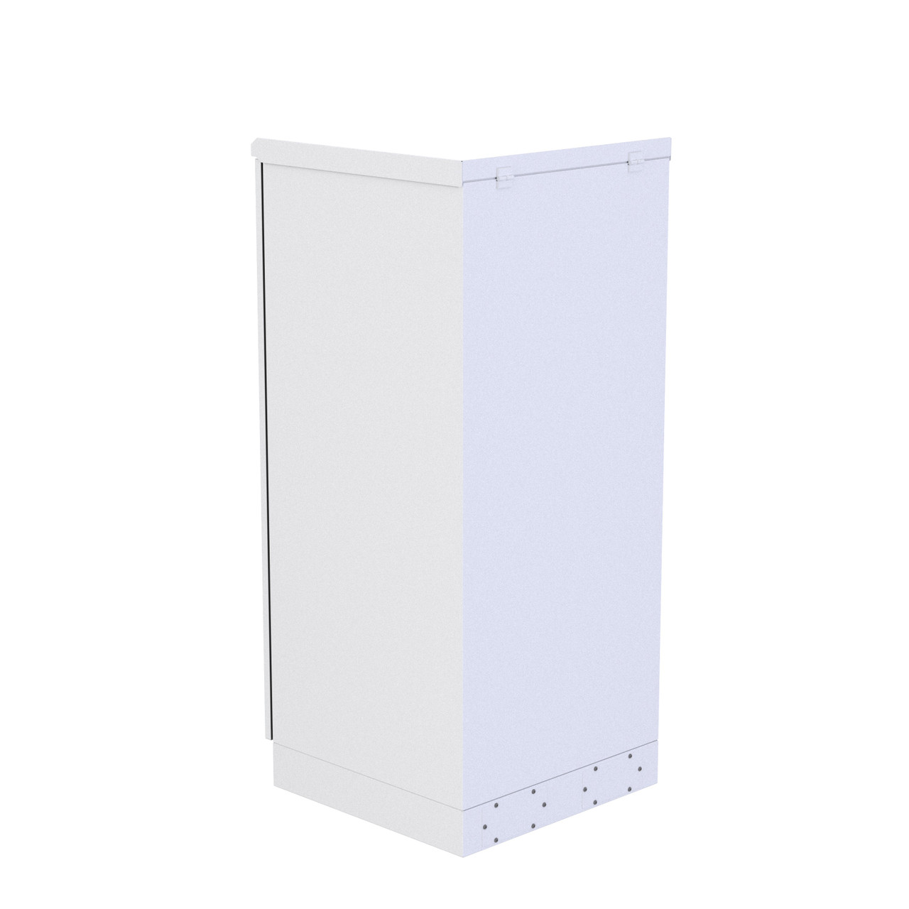 Outdoor, 26U, 600mm deep, Cage Nut, Fans w/ temp control, Floor Standing, White