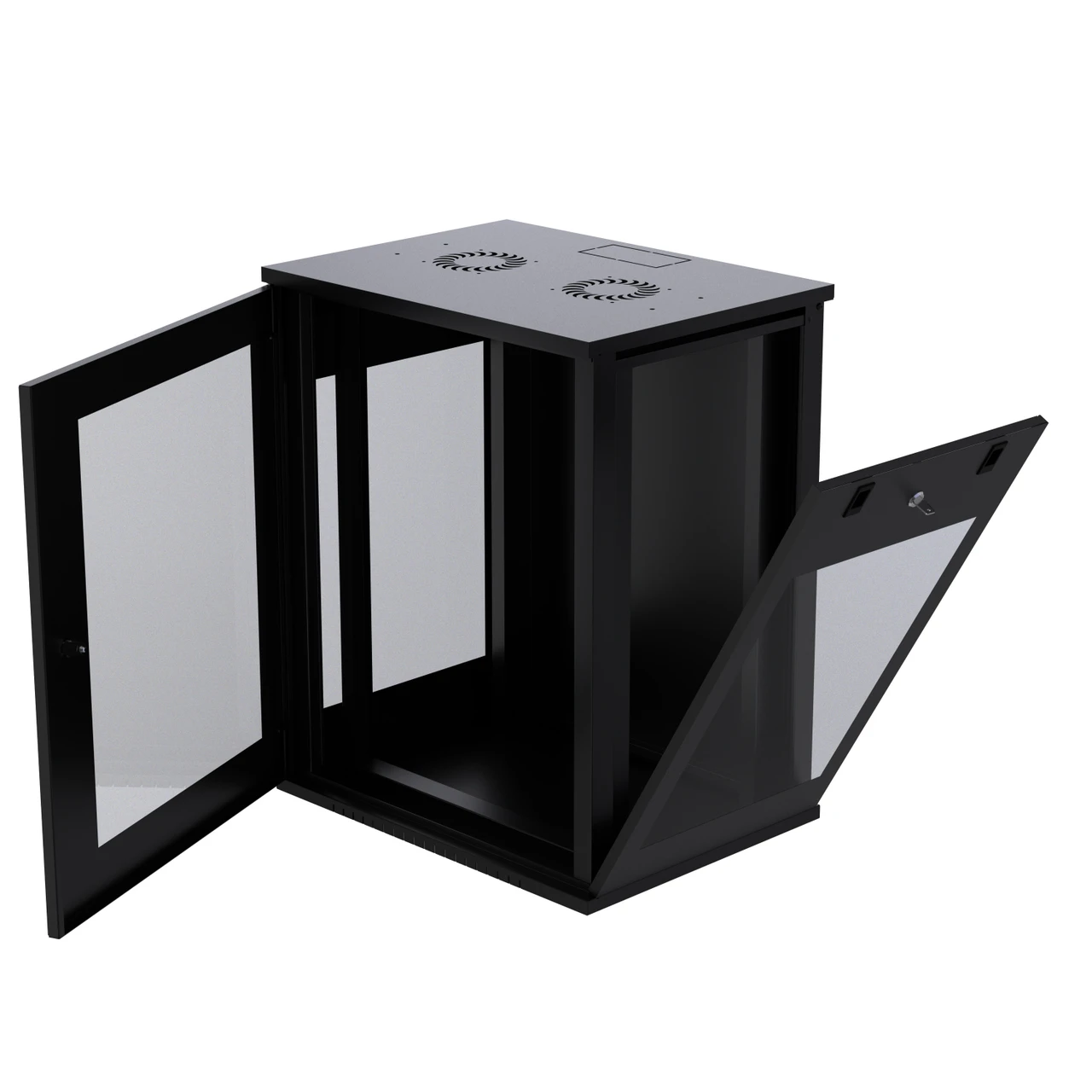 15U ProV2 IT Wall Mount Network Server Data Cabinet Rack Perforated Door Locking Key