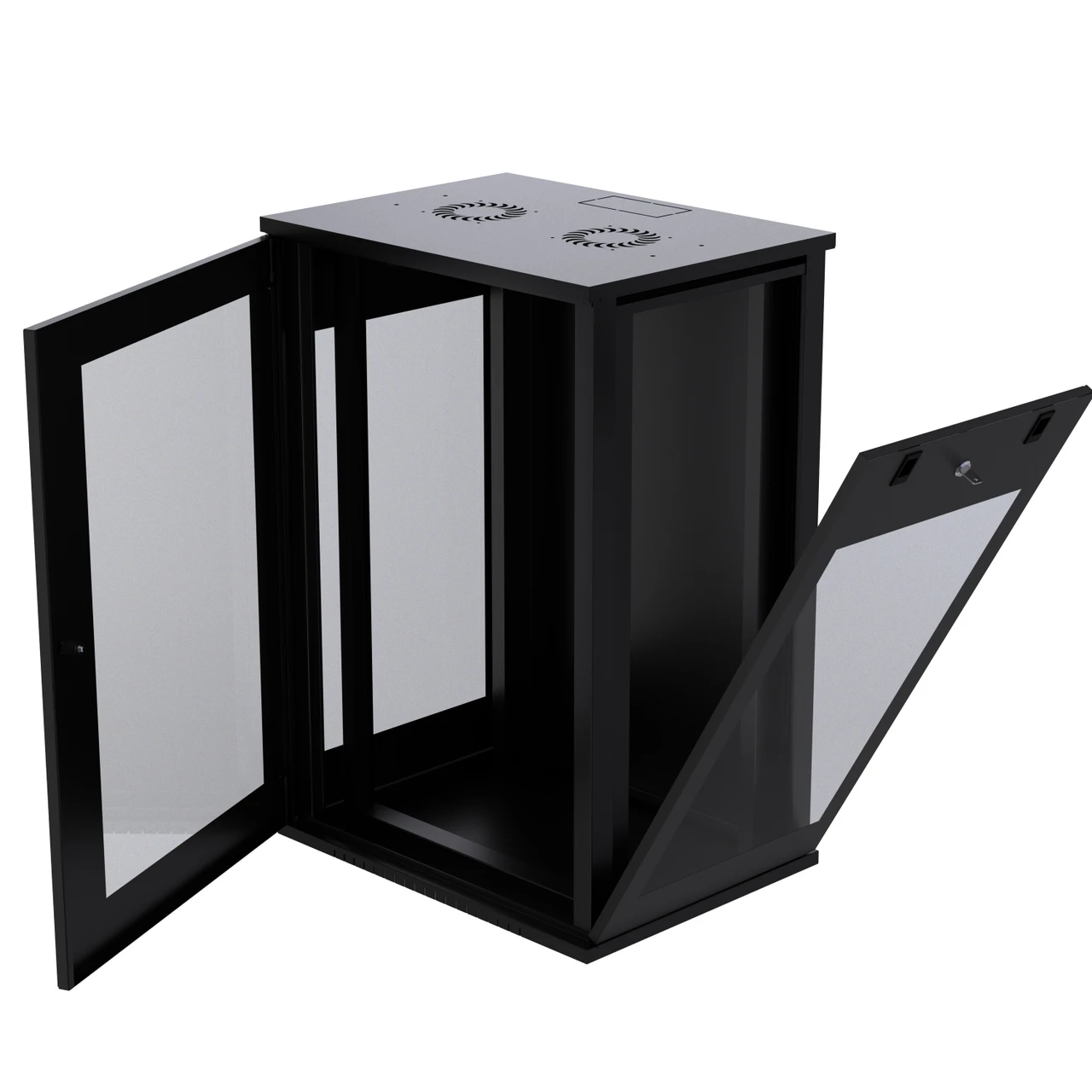 18U ProV2 IT Wall Mount Network Server Data Cabinet Rack Perforated Door Locking Key