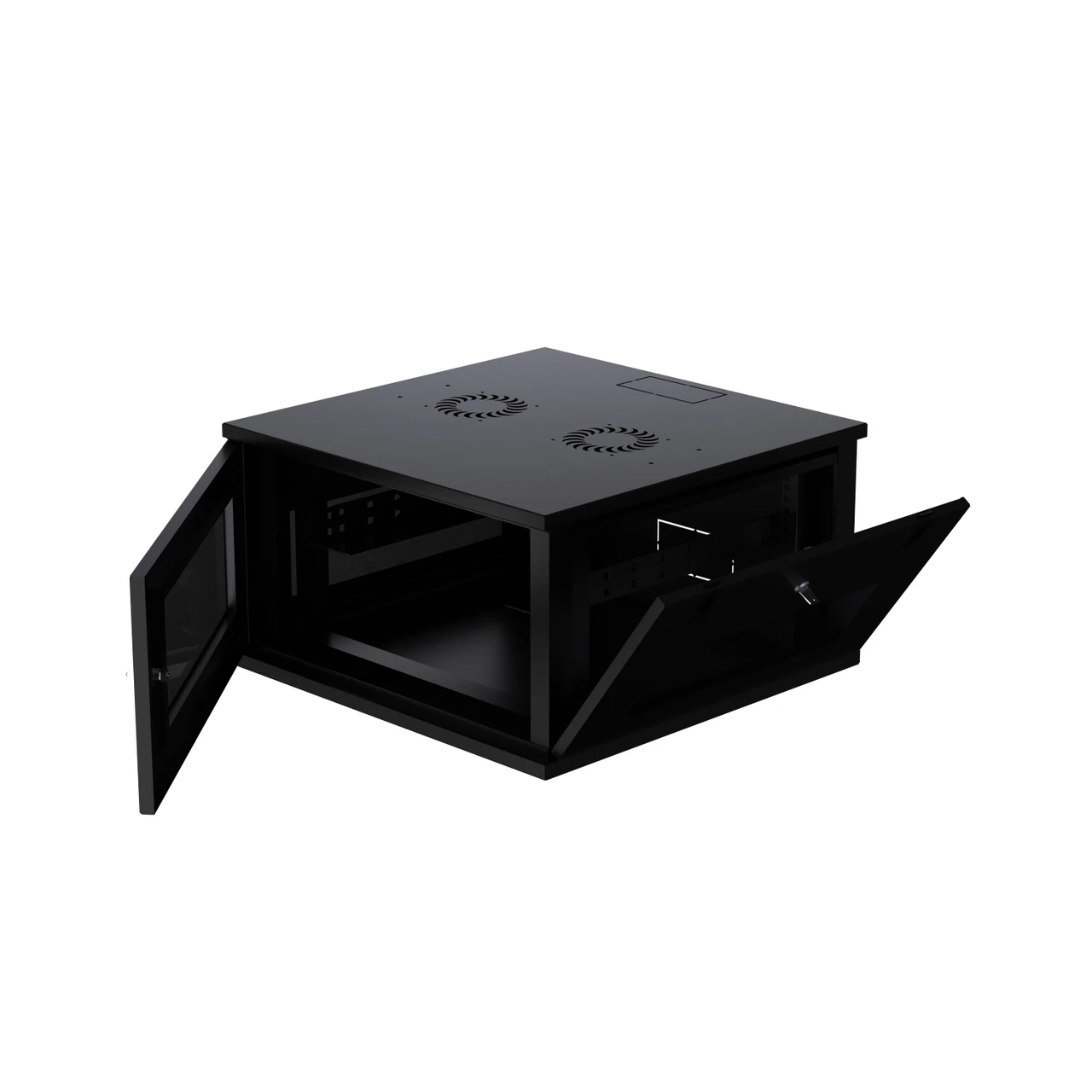 6U ProV2 Wall Mount Network Server Data Cabinet 24-inch Perforated Door Locking Key