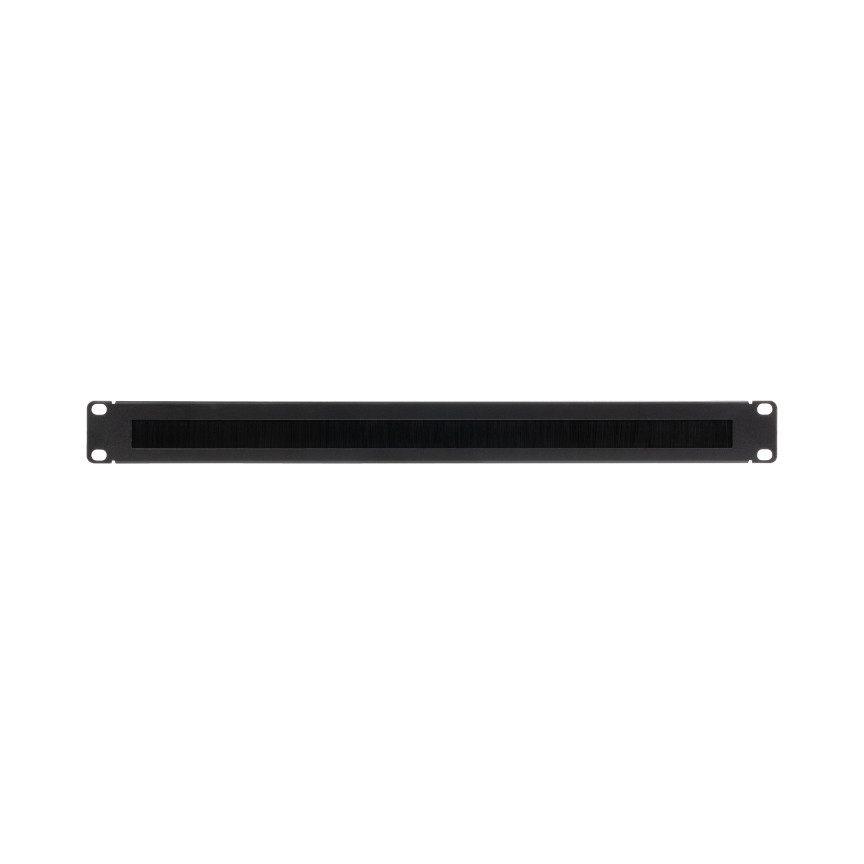 NavePoint 1U Rack Mount Cable Management Panel with Tidy Brush