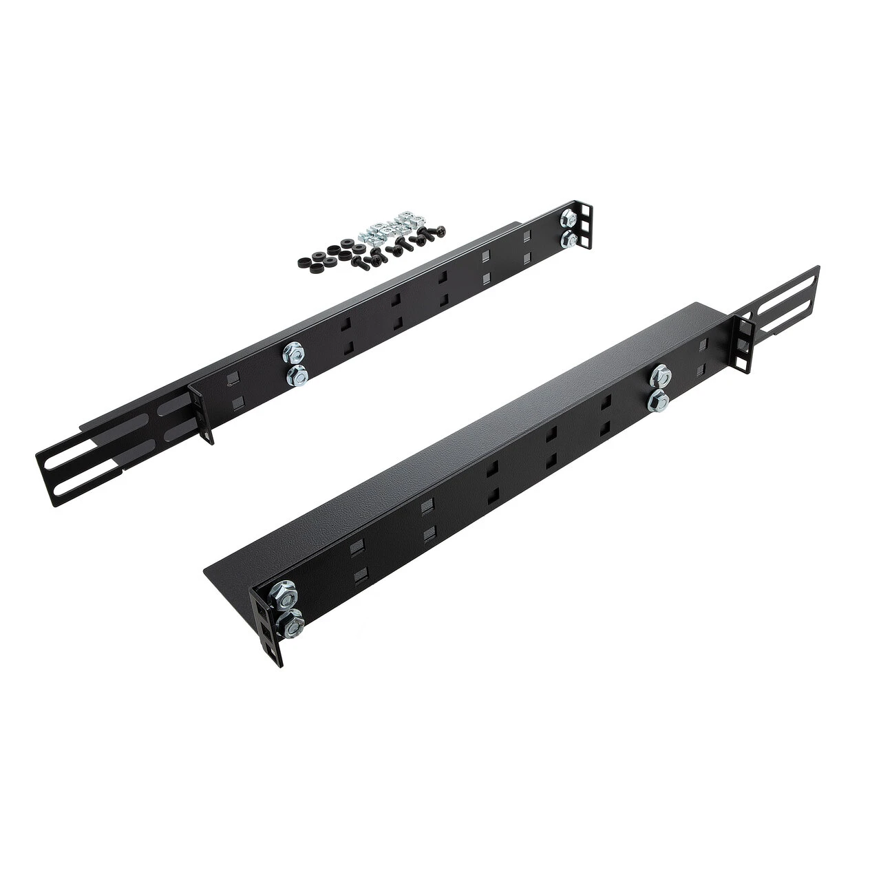NavePoint 1U Adjustable Rack Mount Server Shelf Rails