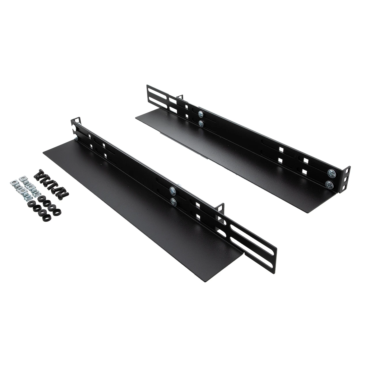 NavePoint 1U Adjustable Rack Mount Server Shelf Rails