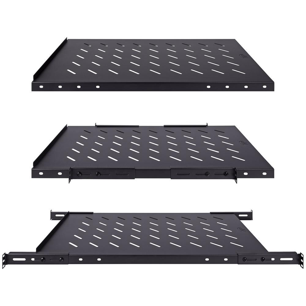 NavePoint 1U Vented 4-Post Shelf 30" (750mm) Deep