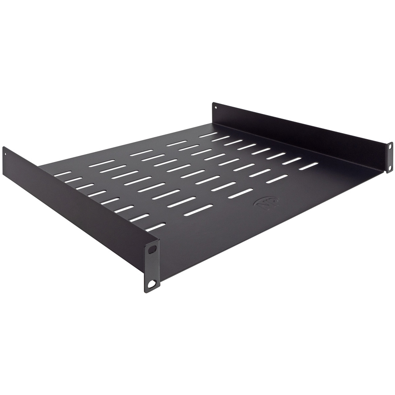 NavePoint 1U Vented Rack Tray Universal Rack Tray 14" (350mm) Deep No Lip