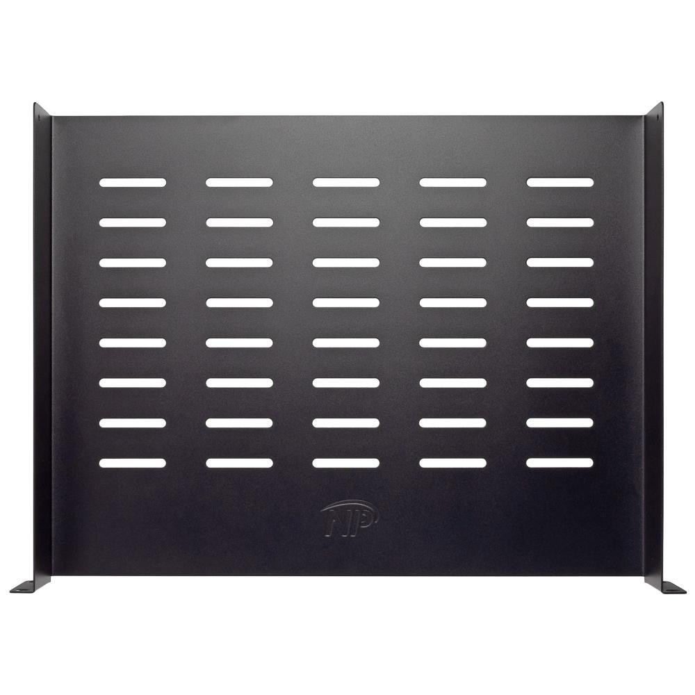 NavePoint 1U Vented Rack Tray Universal Rack Tray 14" (350mm) Deep No Lip