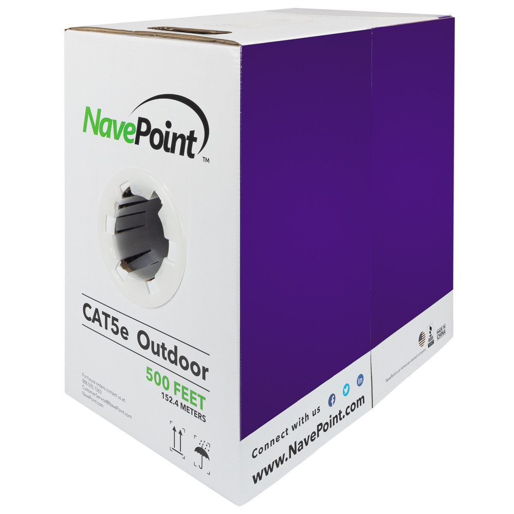 NavePoint CAT5e UTP Outdoor Direct Burial HDPE CCA Ethernet Cable