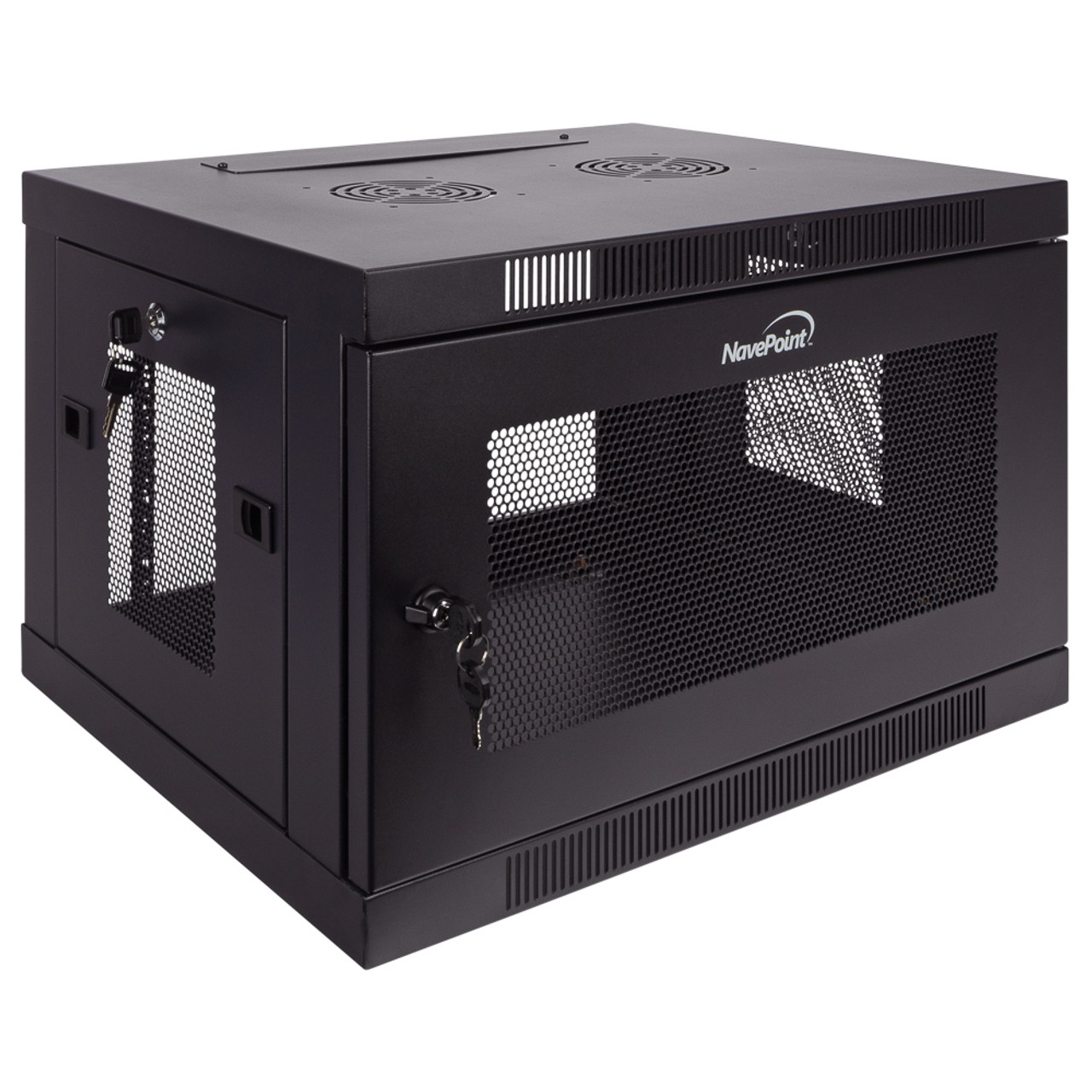 NavePoint 6U Wall Mount Network Cabinet, Perforated Server Enclosure, 19-inch width, 450mm depth