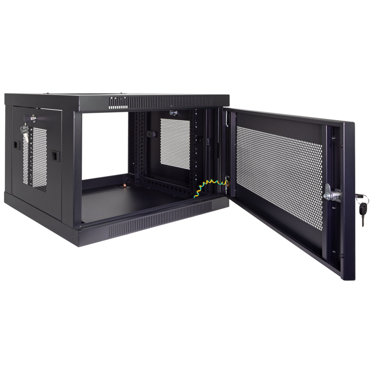 NavePoint 6U Wall Mount Network Cabinet, Perforated Server Enclosure, 19-inch width, 450mm depth