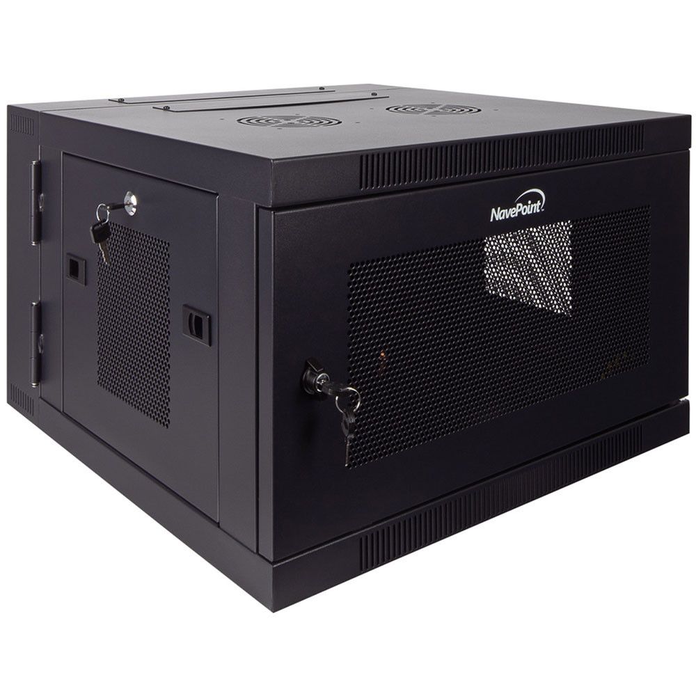 NavePoint 6U Wall-Mount Network Cabinet, 450mm Depth, Hinged