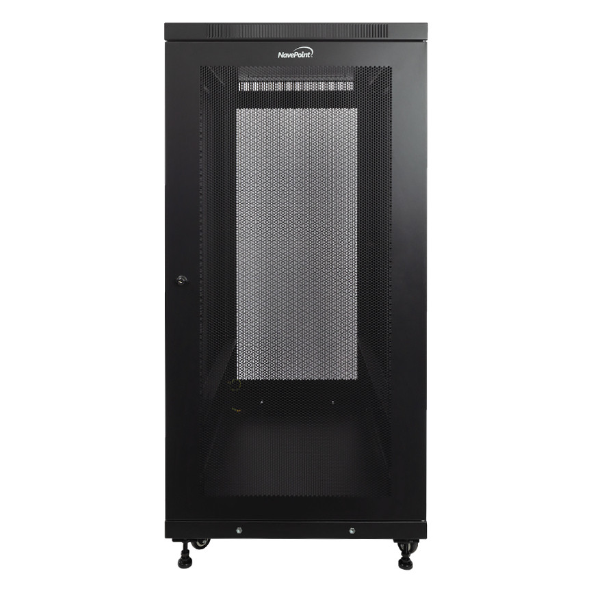 NavePoint 24U 838mm Mid Depth Perforated Networking Cabinet: Mid
