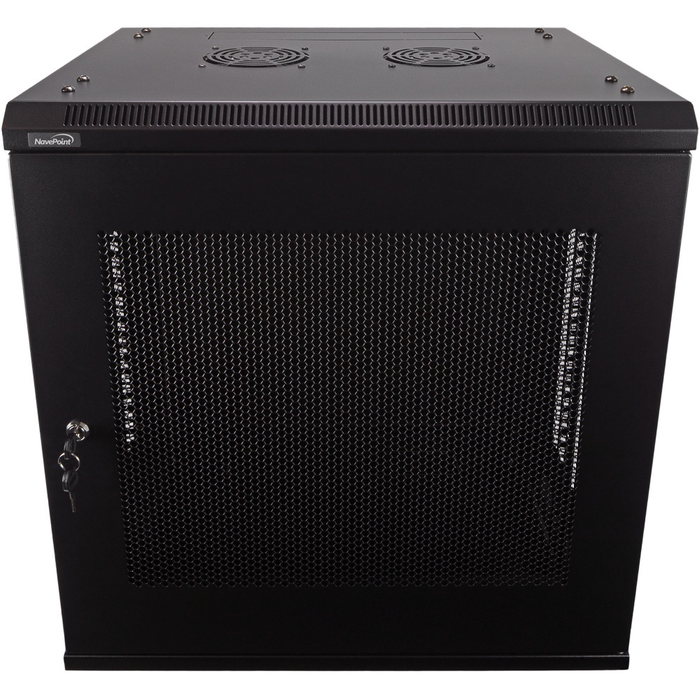 NavePoint 12U 450mm Depth Wallmount Networking Perforated Cabinet