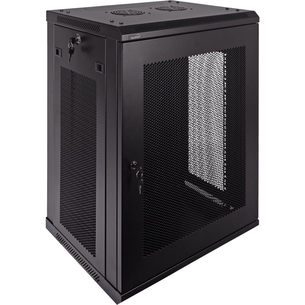 NavePoint 15U 450mm Depth Wallmount Networking Perforated Cabinet