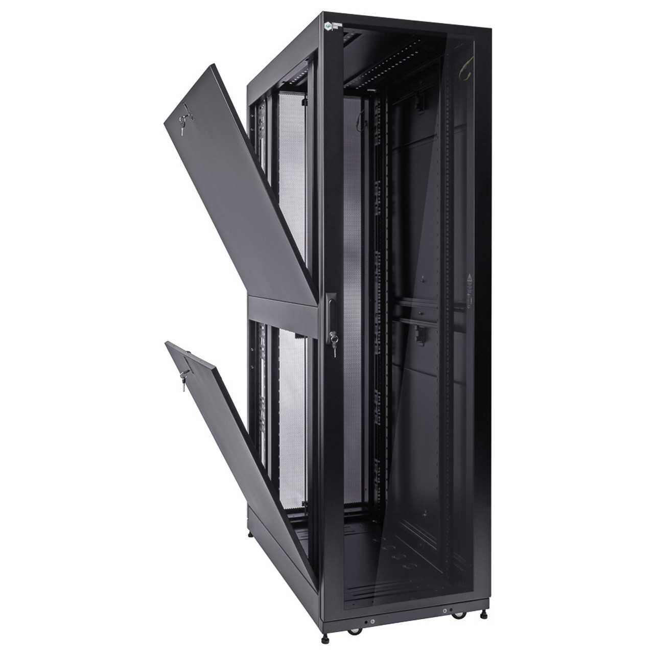 NavePoint 42U Server Rack Cabinet, 1000mm depth, Cable Management Top, Glass Door (Commercial Series)