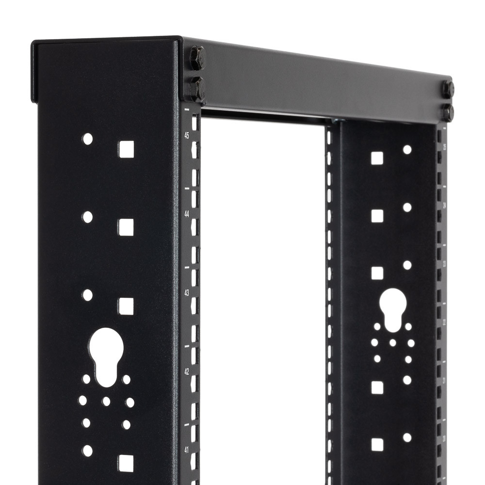 2- Post black aluminum server rack - desk rack 45U