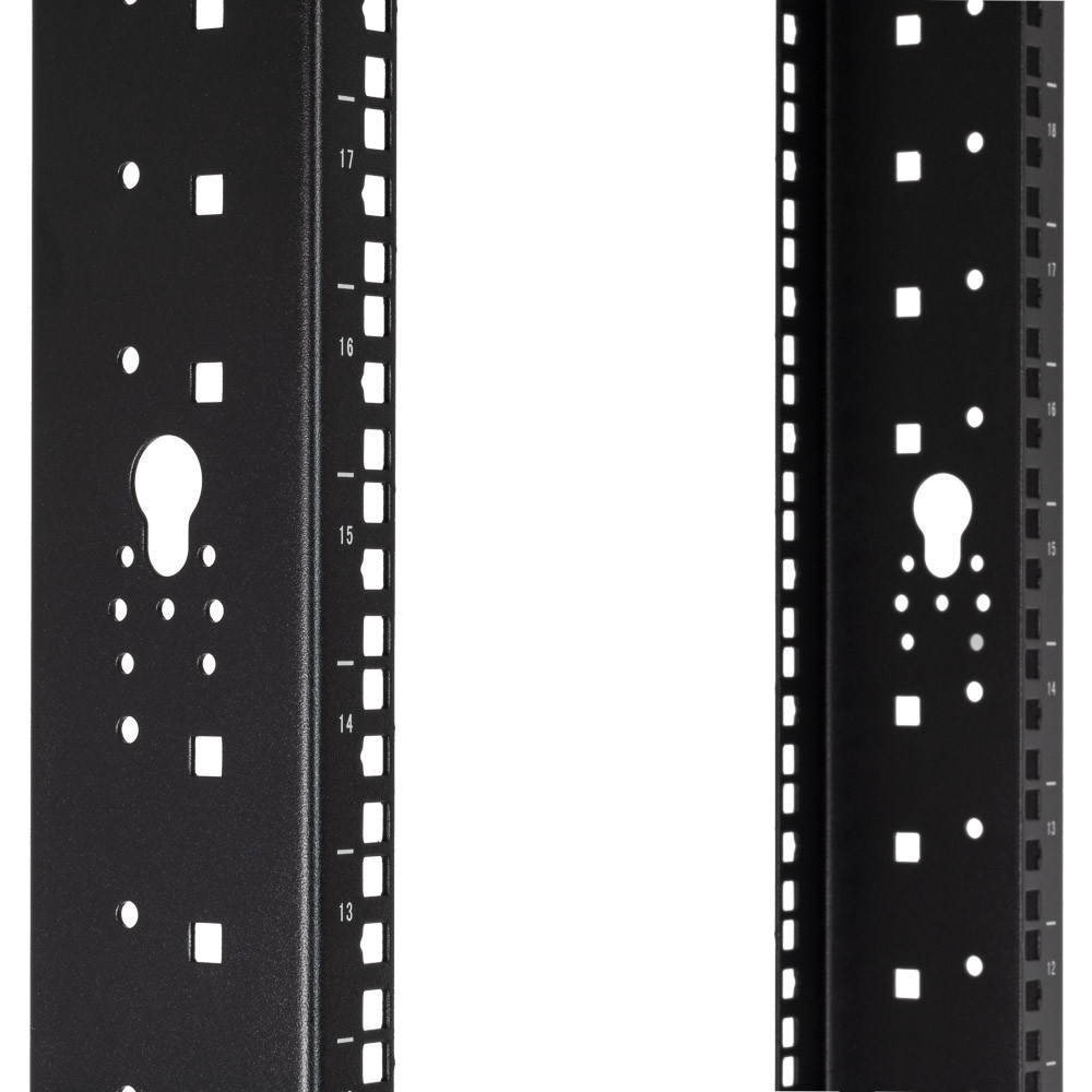 2- Post black aluminum server rack - desk rack 45U