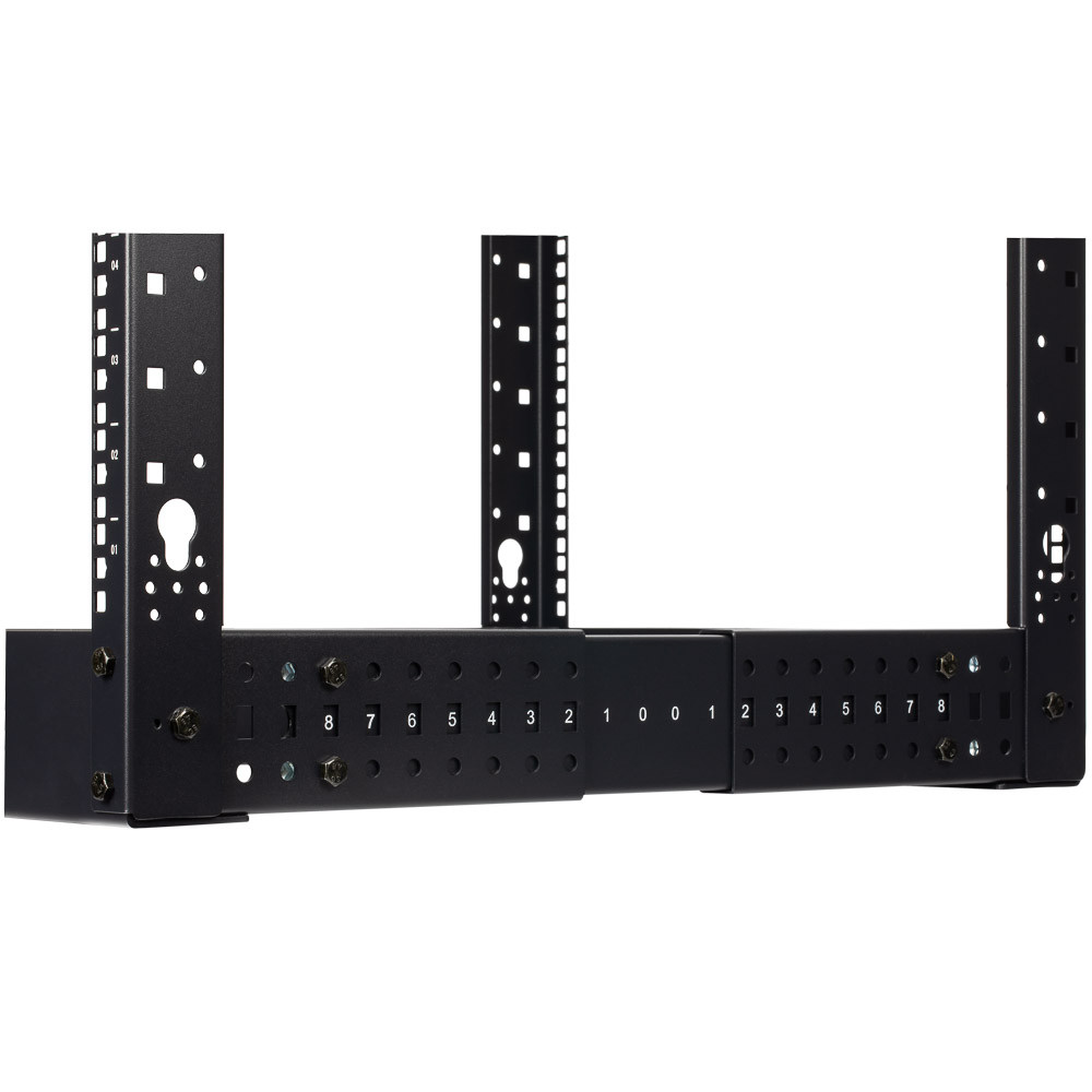 NavePoint 25U Adjustable Depth 4-Post Open Frame Rack: 4-Post Racks