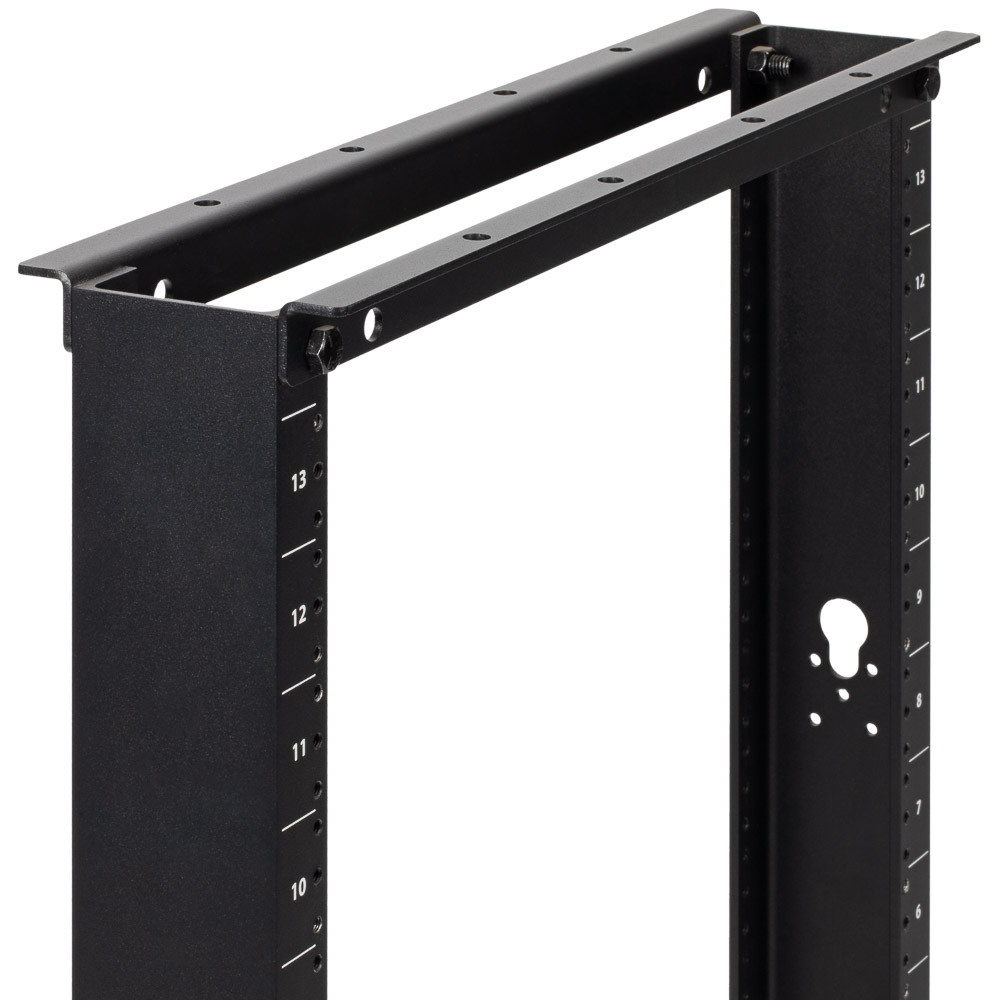 NavePoint 13U Aluminum 2-Post Open Frame Server Rack Threaded: 2 NavePoint 13U Aluminum 2-Post Open Frame Server Rack Threaded: 2