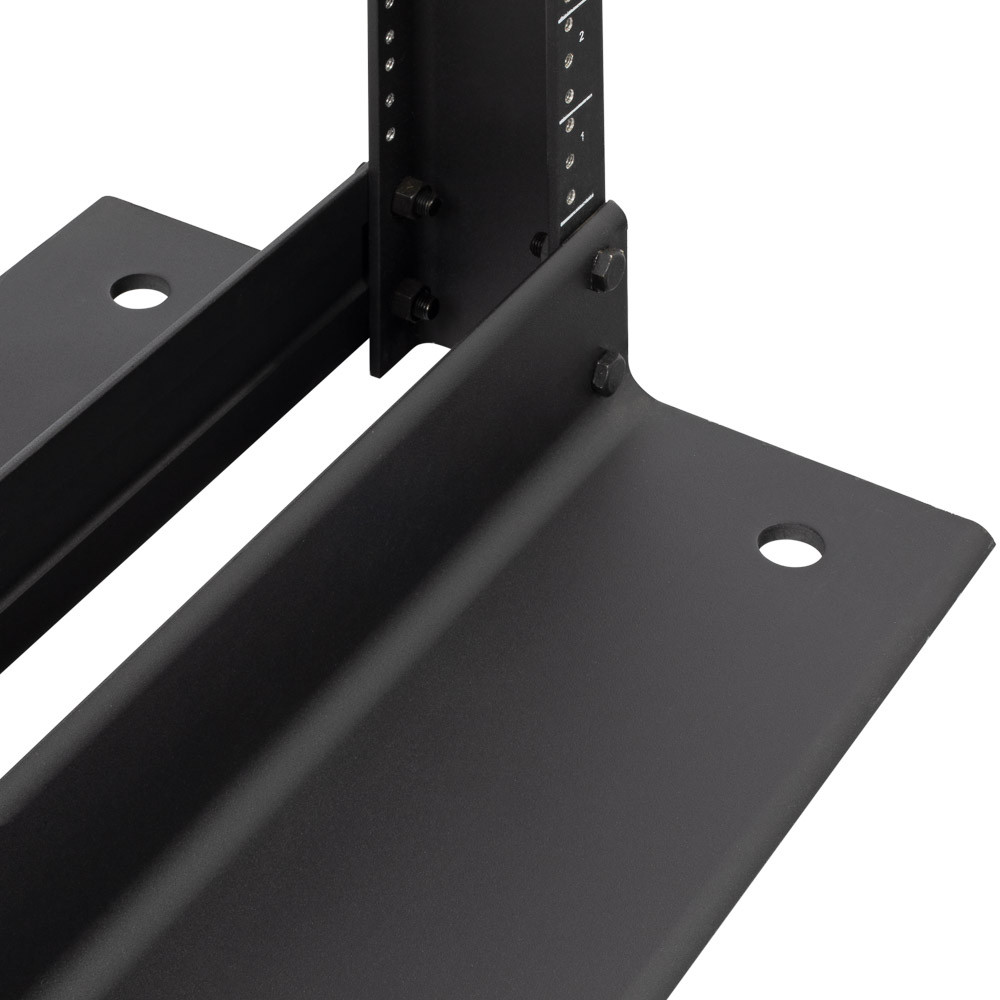 2- Post black aluminum open frame server rack threaded 45U