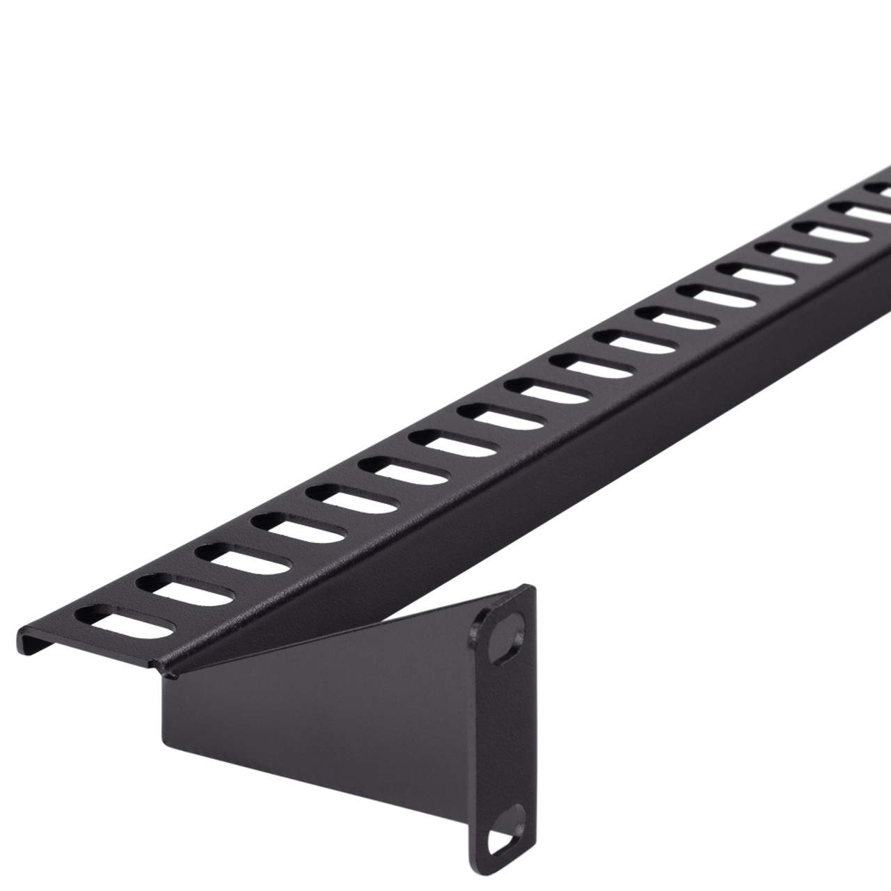 NavePoint 1U Cable Management Bracket Cross Bar Panel Black: Rack Mount -  Horizontal