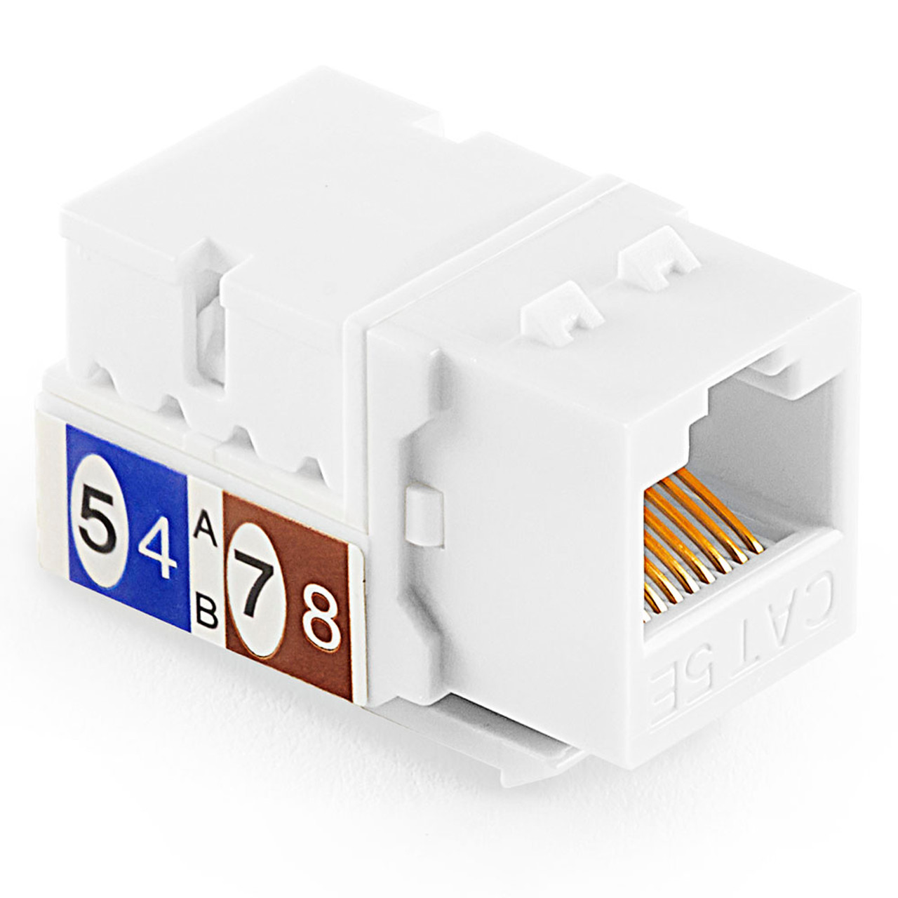 ●ON POINT PART ONE NavePoint90 Degree Cat5e Keystone Jack White 25-Pack: Cat5e