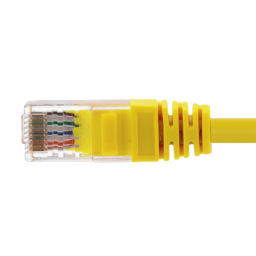Ethernet Patch Cable CAT5E, UTP, 24AWG, 3 Ft, 10 pack, Yellow: CAT5E