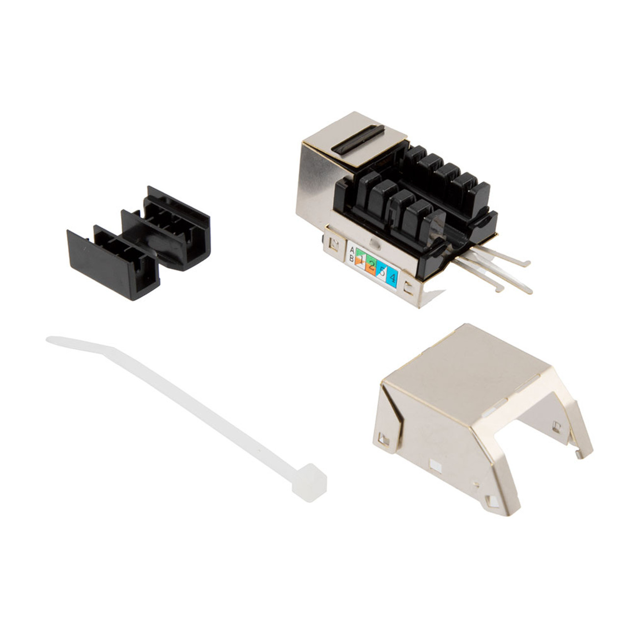 90 Degree CAT5E Keystone Jack, RJ45 female, 25 pack, FTP