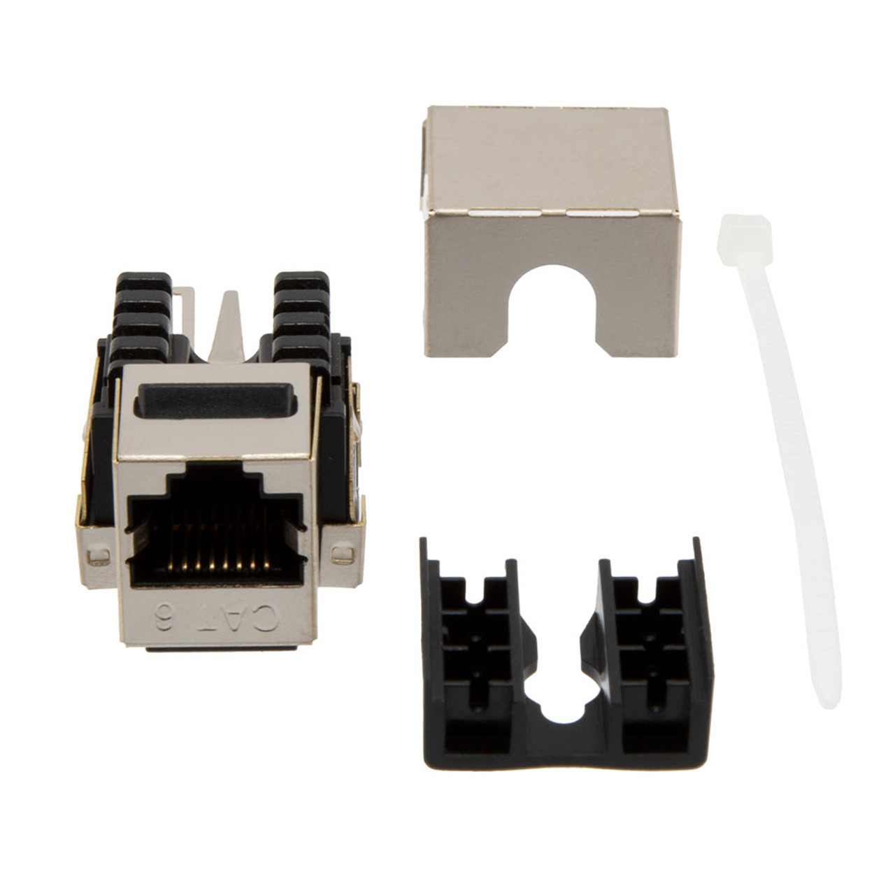 90 Degree CAT6 Keystone Jack, RJ45 female, 10 pack, FTP