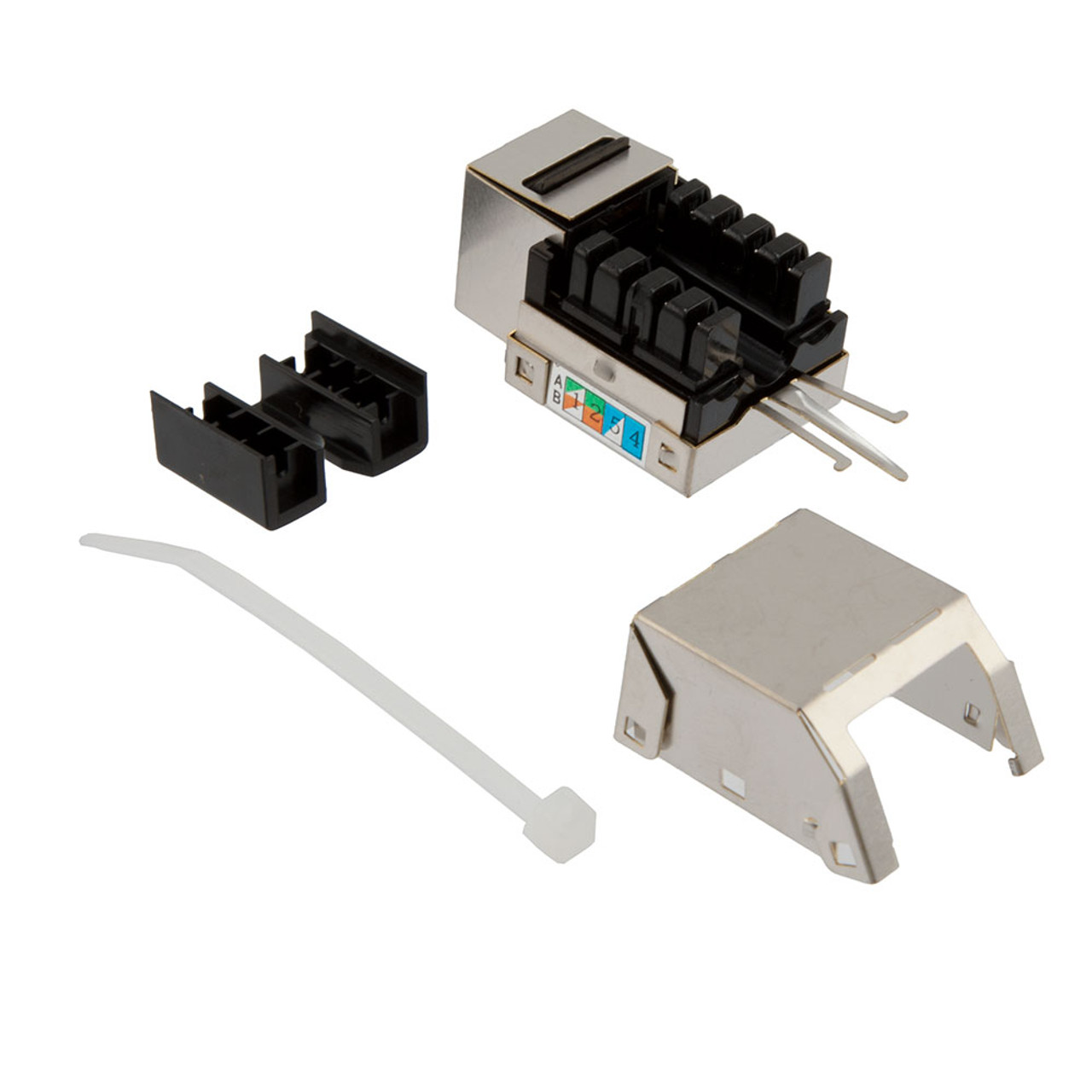 SHE6点 Cat6 Shielded Component Level 90 Degree Toolless and 110