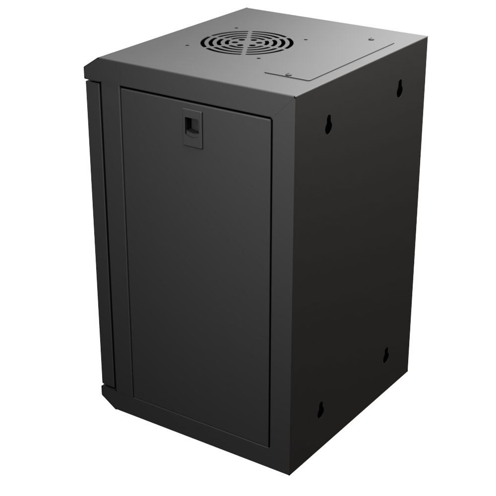 NavePoint 9U Network Server Cabinet, 11.8 inch Long, Black, Wall